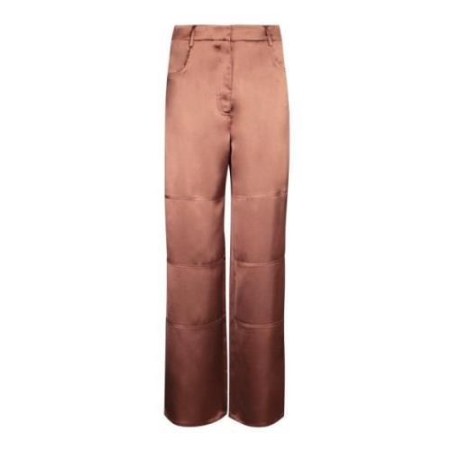 Bruine Satijnen Broek Blanca Vita , Brown , Dames