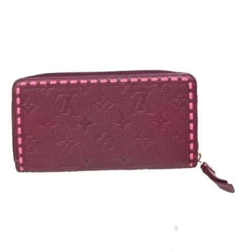 Pre-owned Leather wallets Louis Vuitton Vintage , Red , Dames