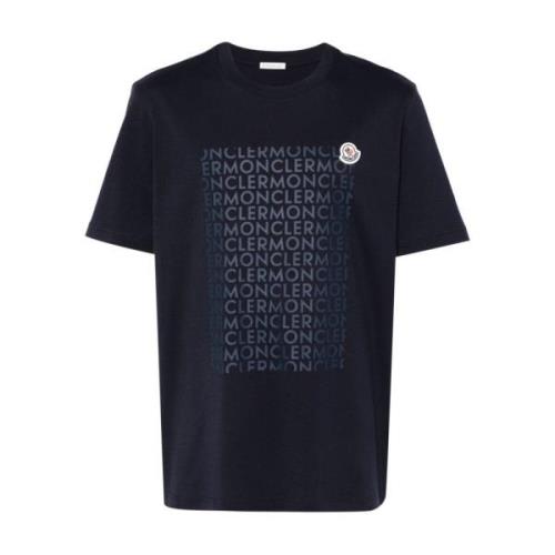 Blauw T-shirt voor mannen Moncler , Blue , Heren