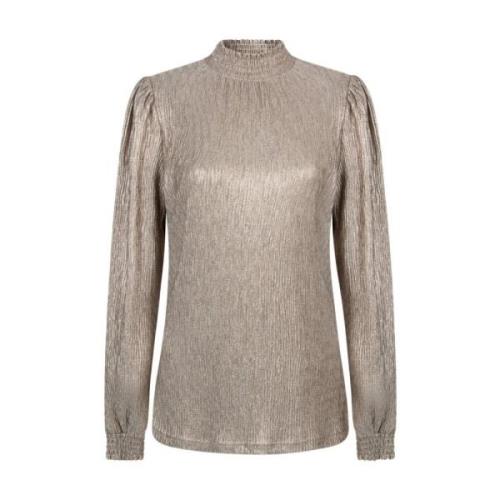 Metallic Blouse lange mouw Tory Aaiko , Yellow , Dames