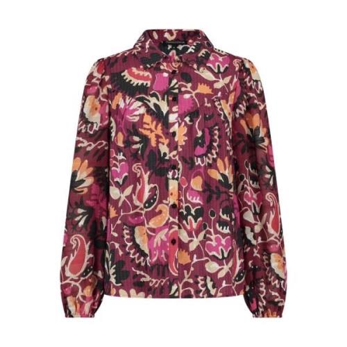 Bloemen Blouse Lange Mouw Tramontana , Pink , Dames