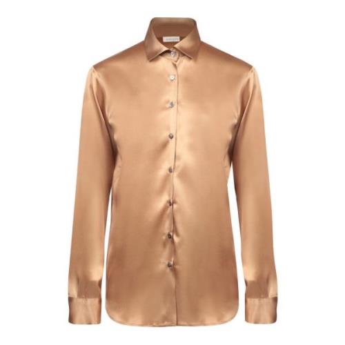 Metallic shirt voor vrouwen Blanca Vita , Brown , Dames