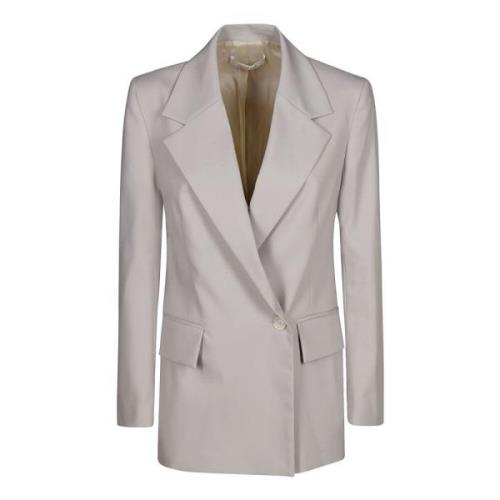 Slim Fit Single-Button Blazer Liviana Conti , Beige , Dames