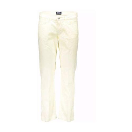 Witte Katoenen Jeans Broek Gant , White , Dames