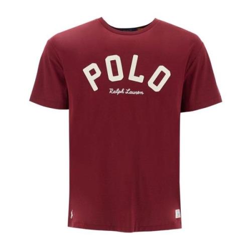 Geborduurd Logo Katoenen T-shirt Polo Ralph Lauren , Red , Heren