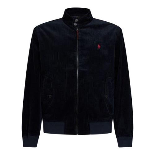 Blauwe Jassen met Hoge Kraag en Rood Pony Logo Polo Ralph Lauren , Blu...