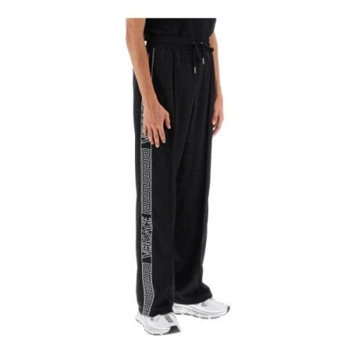 Greca Joggers met Logo Motif Versace , Black , Heren