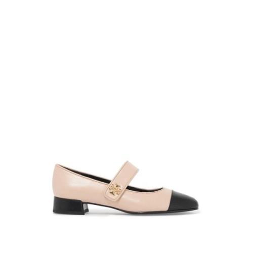 Contrasterende Neuskap Leren Mary Jane Tory Burch , Pink , Dames