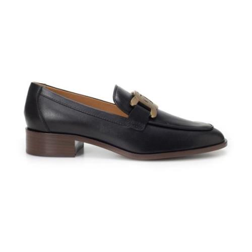 Zwarte leren loafers voor vrouwen Tod's , Black , Dames