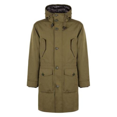 Gelaagde capuchon parka jas Woolrich , Green , Heren