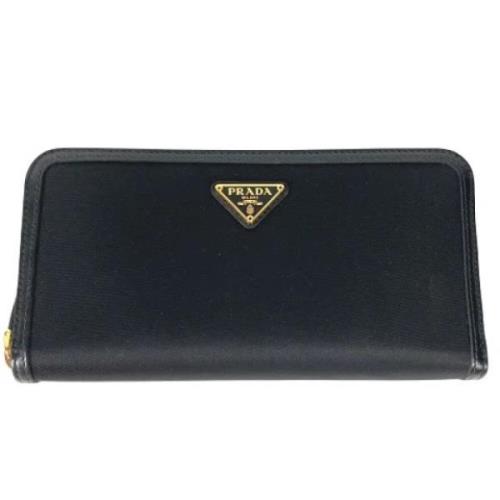 Pre-owned Leather wallets Prada Vintage , Black , Dames