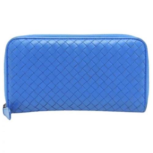 Pre-owned Leather wallets Bottega Veneta Vintage , Blue , Dames