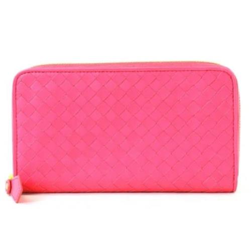 Pre-owned Leather wallets Bottega Veneta Vintage , Pink , Dames