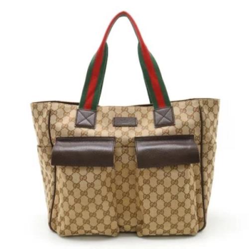 Pre-owned Canvas gucci-bags Gucci Vintage , Brown , Dames