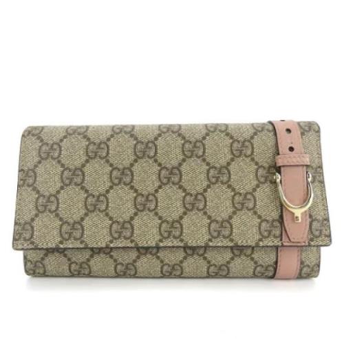 Pre-owned Canvas wallets Gucci Vintage , Brown , Dames