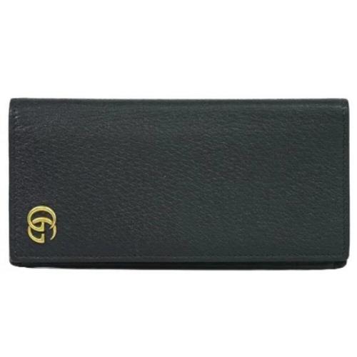 Pre-owned Leather wallets Gucci Vintage , Black , Dames