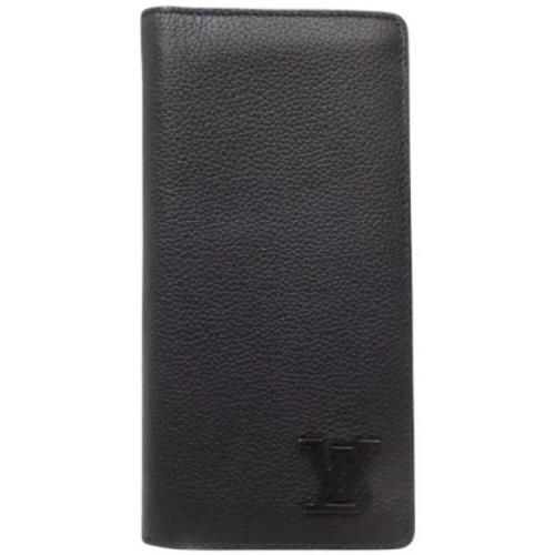 Pre-owned Leather wallets Louis Vuitton Vintage , Black , Dames