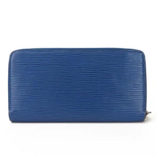 Pre-owned Leather wallets Louis Vuitton Vintage , Blue , Dames