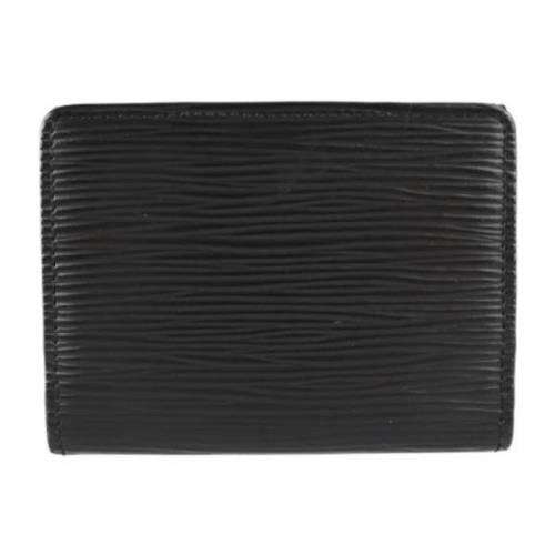 Pre-owned Leather wallets Louis Vuitton Vintage , Black , Dames