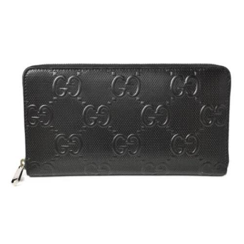 Pre-owned Leather wallets Gucci Vintage , Black , Dames