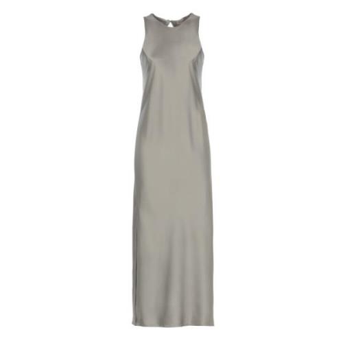 Mouwloze Ronde Hals Blauwe Jurk Herno , Gray , Dames