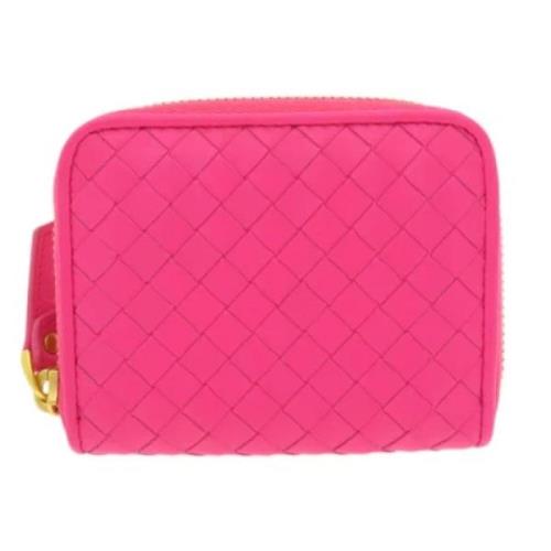 Pre-owned Leather wallets Bottega Veneta Vintage , Pink , Dames