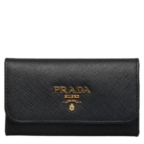 Pre-owned Leather wallets Prada Vintage , Black , Dames