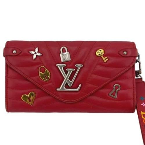 Pre-owned Leather wallets Louis Vuitton Vintage , Red , Dames