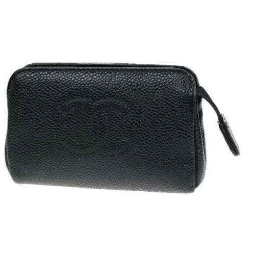 Pre-owned Leather chanel-bags Chanel Vintage , Black , Dames