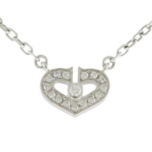 Pre-owned White Gold necklaces Cartier Vintage , Gray , Dames