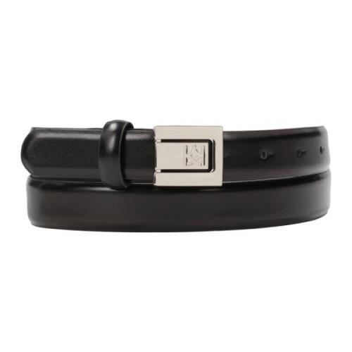 Zwarte leren riem met volledige gesp Kazar , Black , Dames