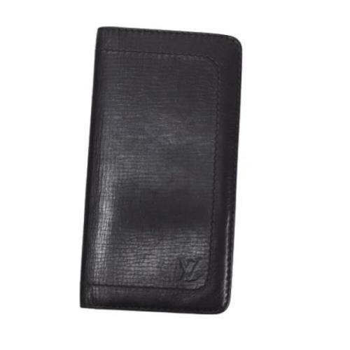 Pre-owned Leather wallets Louis Vuitton Vintage , Black , Dames