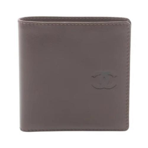 Pre-owned Leather wallets Chanel Vintage , Brown , Heren