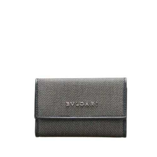 Pre-owned Canvas wallets Bvlgari Vintage , Black , Dames