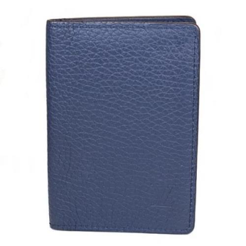 Pre-owned Leather wallets Louis Vuitton Vintage , Blue , Dames