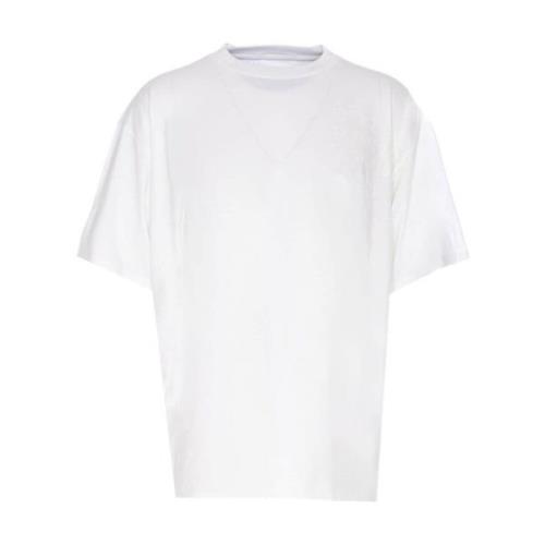 Witte Katoenen Jersey Crew Neck T-shirt MM6 Maison Margiela , White , ...