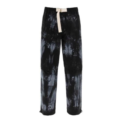 Tie-Dye Katoenen Twill Broek Darkpark , Gray , Heren