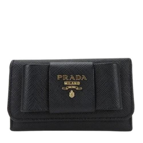 Pre-owned Leather wallets Prada Vintage , Black , Dames