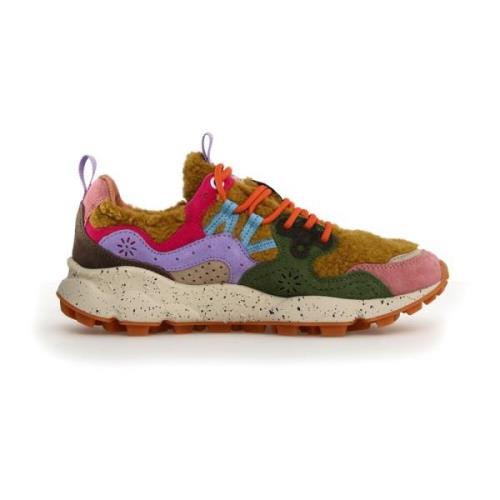 Multicolor Sneakers met Lime Bontaccenten Flower Mountain , Multicolor...