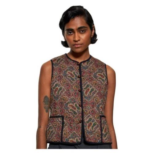 Zina print mouwloos vest Antik Batik , Multicolor , Dames