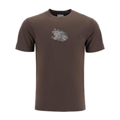 EKD Bedrukt Crew Neck T-Shirt Burberry , Brown , Heren