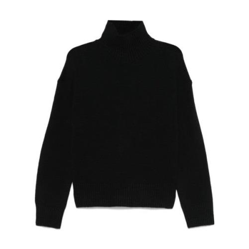 Zwarte Sweater Aw24 Damesmode Calvin Klein , Black , Dames