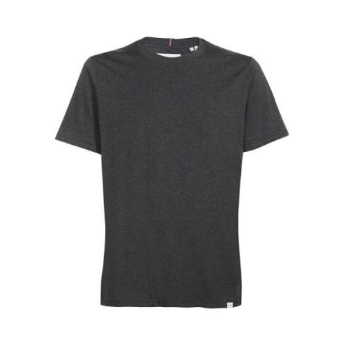 Katoenen Rib Crew T-shirt Les Deux , Gray , Heren