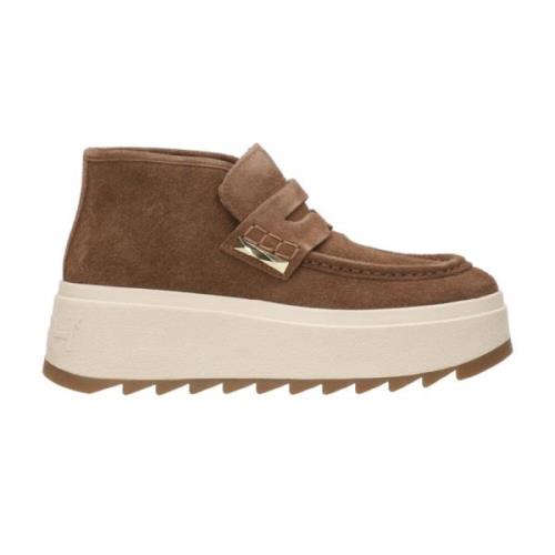 Bruine Suède Sneakers met studs ASH , Brown , Dames