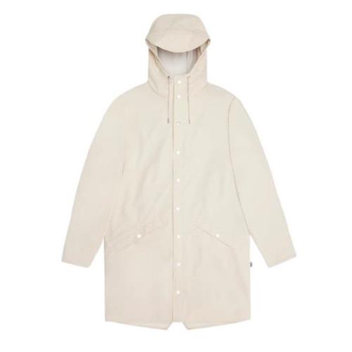 Waterdichte Lange Jas Minimalistische Stijl Rains , Beige , Unisex