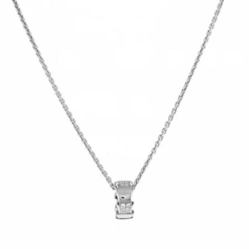 Pre-owned White Gold necklaces Bvlgari Vintage , Gray , Dames