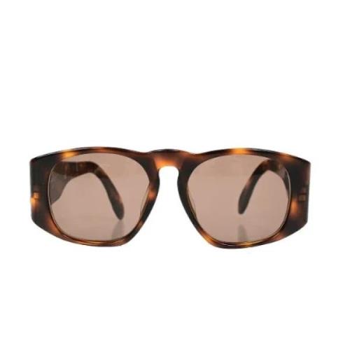 Pre-owned Plastic sunglasses Chanel Vintage , Brown , Dames