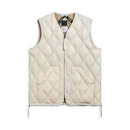 Militaire Stijl Mouwloos Ritsvest Taion , White , Heren