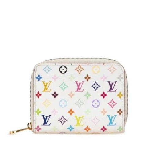 Pre-owned Leather wallets Louis Vuitton Vintage , White , Dames