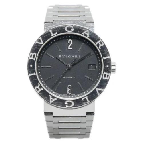 Pre-owned Stainless Steel watches Bvlgari Vintage , Black , Heren